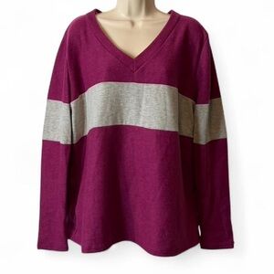 Brushed Knit Colorblock Top‎